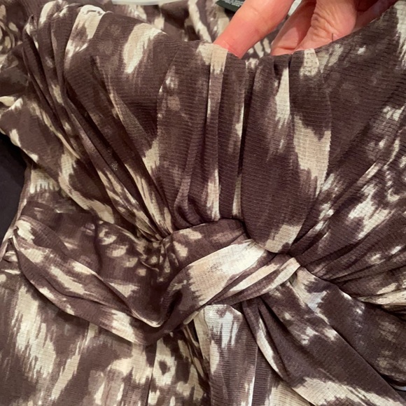 INC International Concepts Brown and Cream Ikat Print Dress - Picture 9 of 9